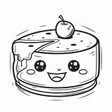 Cheesecake Coloring Page PNG Transparent Images Free Download  Vector sketch template