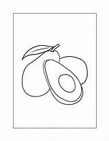 Avocado Coloring Pages – Printable FREE sketch template