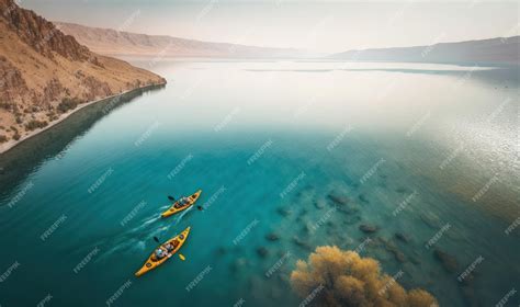 Premium AI Image | Kayaking Adventure on the Serene Sea of Galilee in Israel