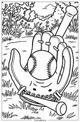 Baseball Glove Coloring Page Softball Variant Of sketch template