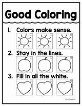 Kindergarten 1st Grade Good Coloring Expectations Posters By ABCwithMsLe sketch template