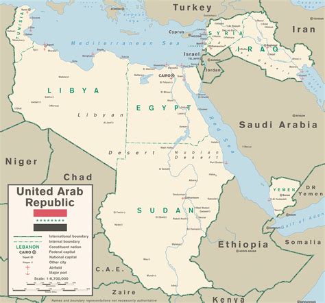 United Arab Republic map – Never Was