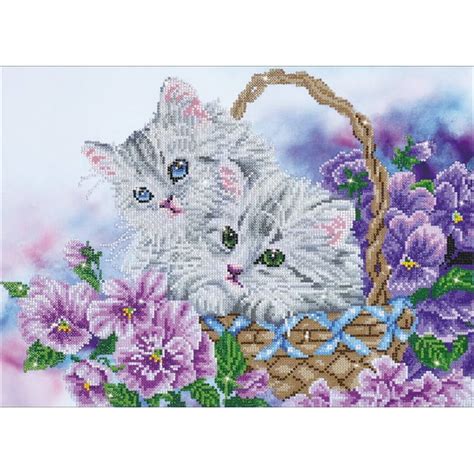 Diamond Dotz Diamond Embroidery Facet Art Kit 23.5"X18"-Kitty Basket ...