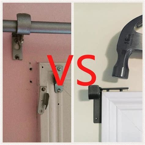 Tap n Secure Curtain Rod Brackets - No Drill Easy Hanging Curtain Rod - Window T $5.95