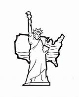 Statue Of Liberty Coloring Page For Kids At GetColoringscom  Free sketch template