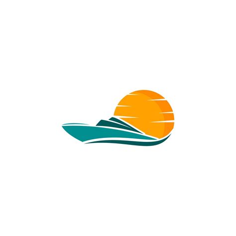 color boat logo on white background 22027017 Vector Art at Vecteezy