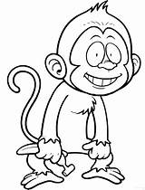 Monkey Image To Download And color  Coloring Pages For Kids sketch template