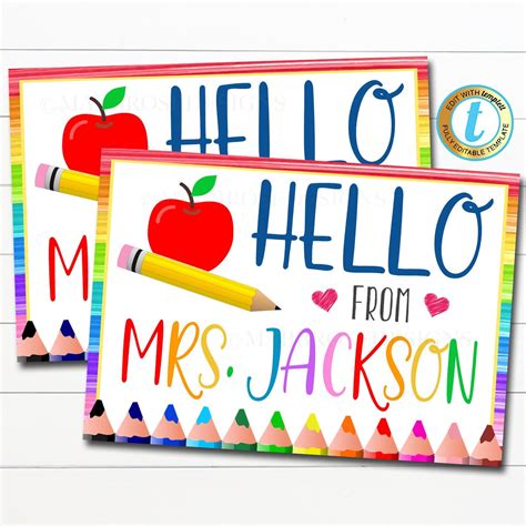 Teacher Postcard to Students | TidyLady Printables