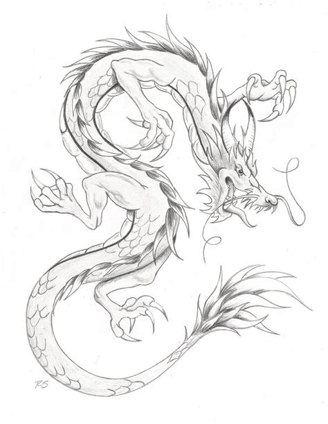 drawing chinese dragon head - Clip Art Library