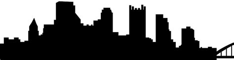 Pittsburgh Skyline Silhouette | Free vector silhouettes