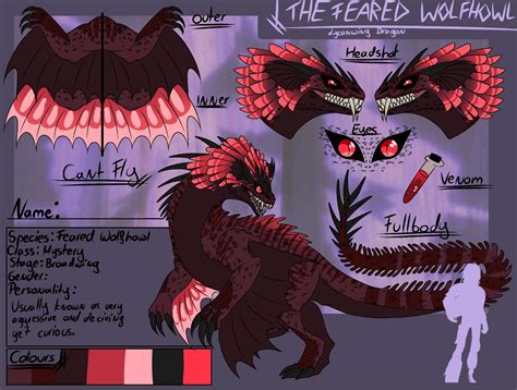 The Feared Wolfhowl/Lycanwing dragon || fan interpretation + BASES | H.T.T.Y.D Amino