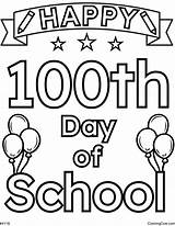Happy 100th Day Of School Coloring Page sketch template