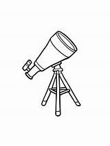 Telescope coloring Pages sketch template