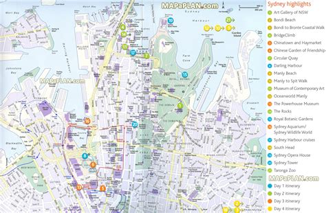 Sydney Tourist Map Printable - Printable Maps