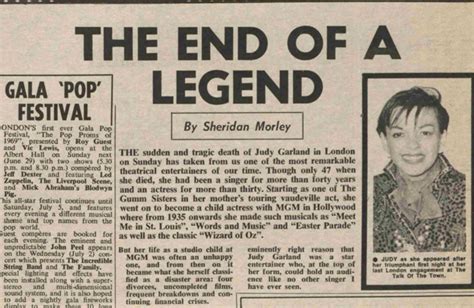 'The sudden and tragic death of Judy Garland' – 50 years ago in The Stage