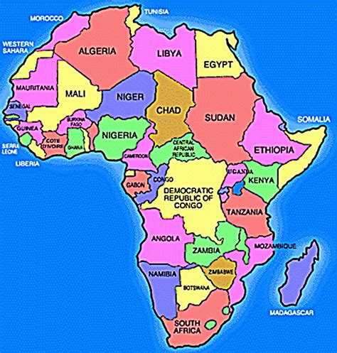 Africa Political Map Labeled