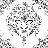 Elegant Venetian Mask Coloring Page  Pagescom sketch template