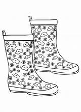 Rain Boots Coloring Page sketch template