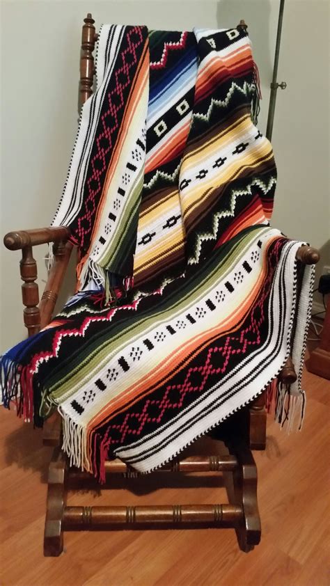 My work: a Navajo style blanket - lovely pattern may be bought from ...