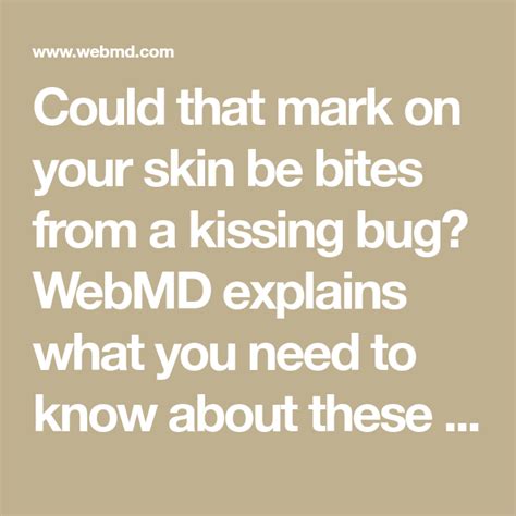 Kissing Bugs & Kissing Bug Bites | Bugs, Bug bites, Kiss