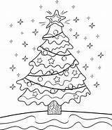 Christmas Tree With Ornaments And Gifts New Year Coloring  sketch template