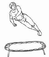 Trampoline Coloring Page sketch template