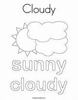 Cloudy Coloring Page Pages sketch template