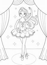 Premium Vector  Printable Beautiful Ballerina coloring Page sketch template