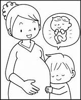 Pregnancy coloring Page Sheet Baby sketch template
