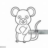 Easy Coloring Cartoon Vector Illustration Of A Mouse量圖形及更多動物圖片  IStock sketch template