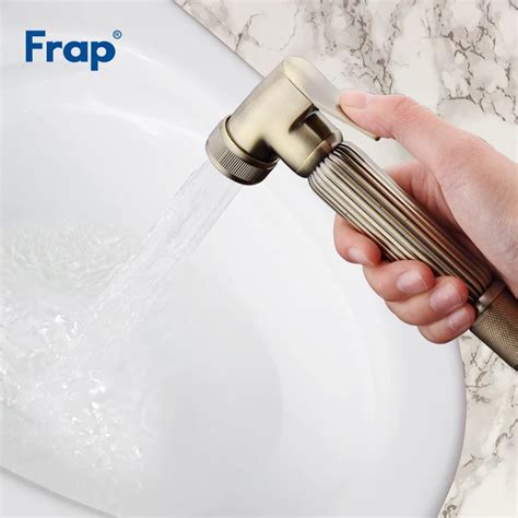 Frap Retro Style Solid Brass Toilet Handheld Bidet Spray Shower Sprayer Bronze Cover Portable ...