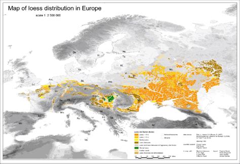 Map of loess distribution in Europe (Haase D. et al. 2007) | Download ...