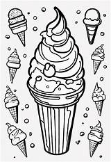 Ice Cream Delight Coloring Page  ColorBliss sketch template