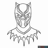 Black Panther Coloring Page  Easy Drawing Guides sketch template