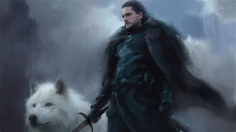 Game Of Thrones Jon Snow Sword Dog HD wallpaper | Pxfuel