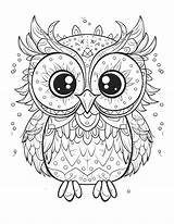 Free printable owl coloring Pictures Download  sketch template
