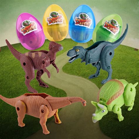 New 2018 Easter Surprise Eggs Dinosaur Toy Model Deformed Dinosaurs Egg Collection Toys For ...