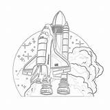 Launching The Space Shuttle Coloring Page Free Printable sketch template
