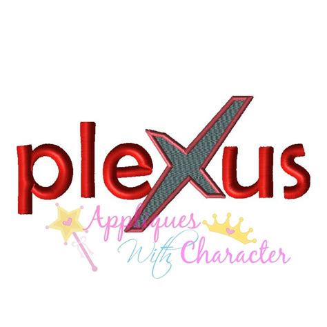 Plexus Logo Filled X Applique Design by Appliques With Character ...