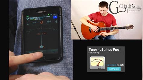 How To Tune a Guitar With A Tuner - Free gstrings tuner - YouTube