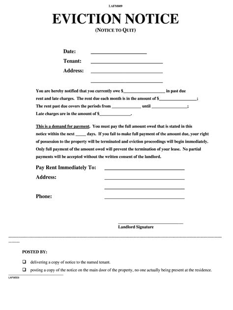 Eviction Notice Template - Fill Online, Printable, Fillable, Blank | pdfFiller