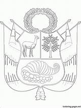 Peru Flag Coloring Page  Home sketch template