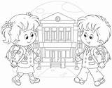 Elementary School Building Coloring Pages sketch template