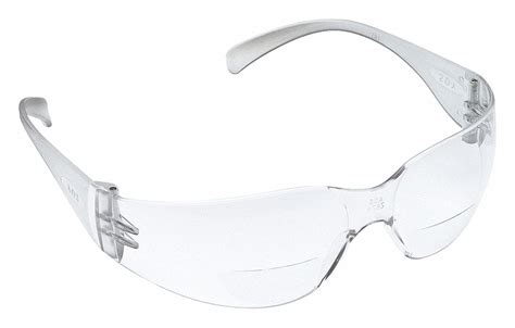 3M Clear Anti-Fog Bifocal Safety Reading Glasses, +2.0 Diopter - 33NU31|11514-00000-20 - Grainger