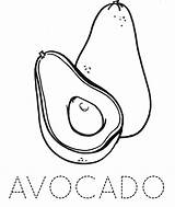 Avocado Coloring Pages For Kids  GBcoloring sketch template