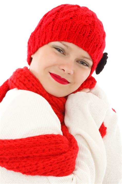 Winter Woman In Red Free Stock Photo - Public Domain Pictures