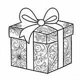Sparkling Christmas Gift Box Coloring Page  Coloring Pagescom sketch template