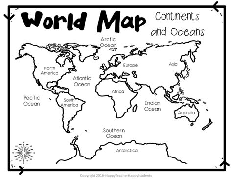 World Map: World Map Quiz (Test) and Map Worksheet | 7 Continents and 5 ...