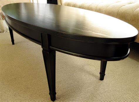 sweet tree furniture: black oval coffee table