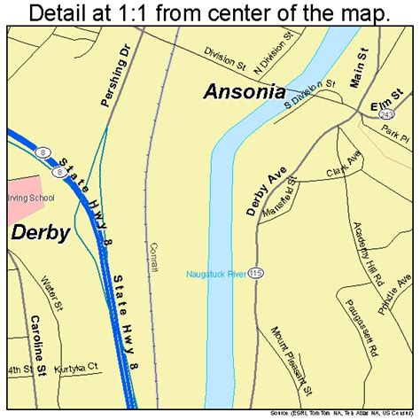 Derby Connecticut Street Map 0919480